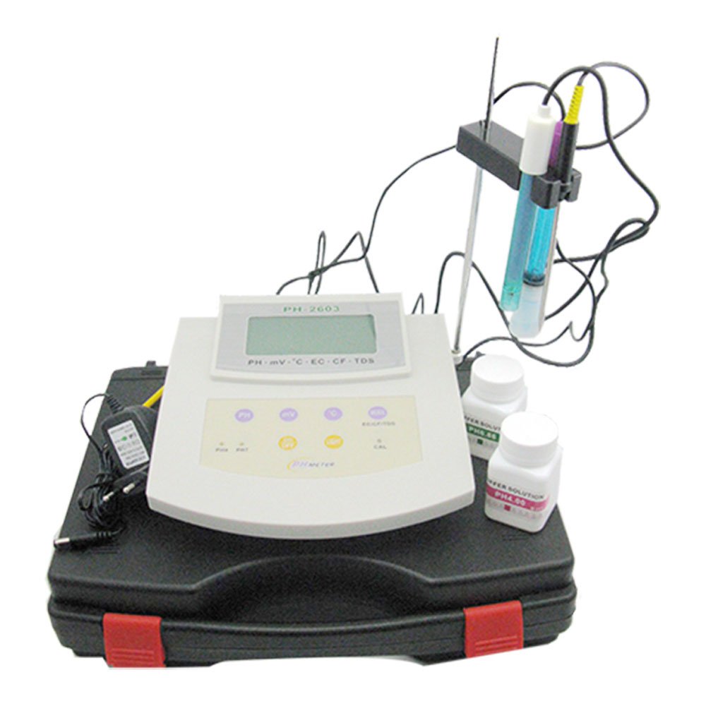 PH-2603 Bench Temp Orp Electrode Ph Ec Tds Meter Digital