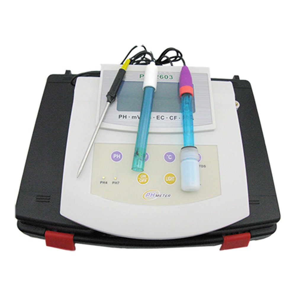 PH-2603 Bench Temp Orp Electrode Ph Ec Tds Meter Digital
