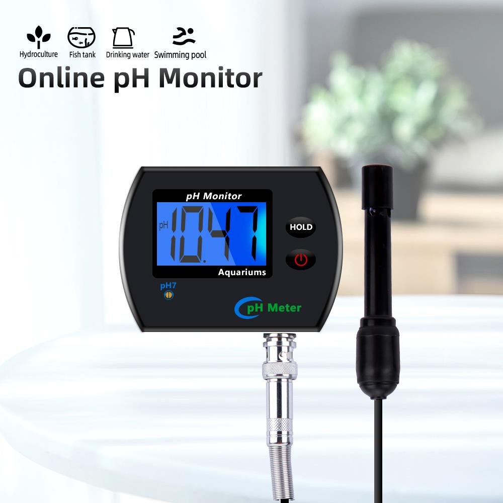 ph-990 Mini Online pH Meter On-line Digital PH monitor Meter Water Quality Tester Smart Monitor for Aquarium and swimming pool