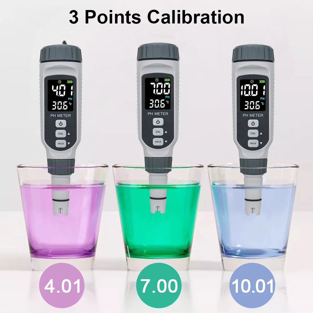 SMART SENSOR PH828+ PH Meter Water Quality Meter Digital PH Tester Acidimeter Acidity Meter Rechargeable Battery Acidomet