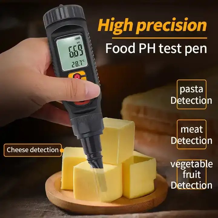 OEM Household Pen Type pH Meter Food Meat Milk Temperature Measurement Metal pH Meter