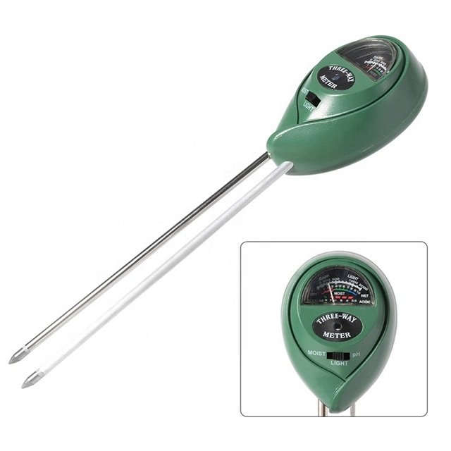Volpower soil ph meter 3-in-1 soil tester moisture light ph meter tool for garden farm plant outdoor indoor lawn care