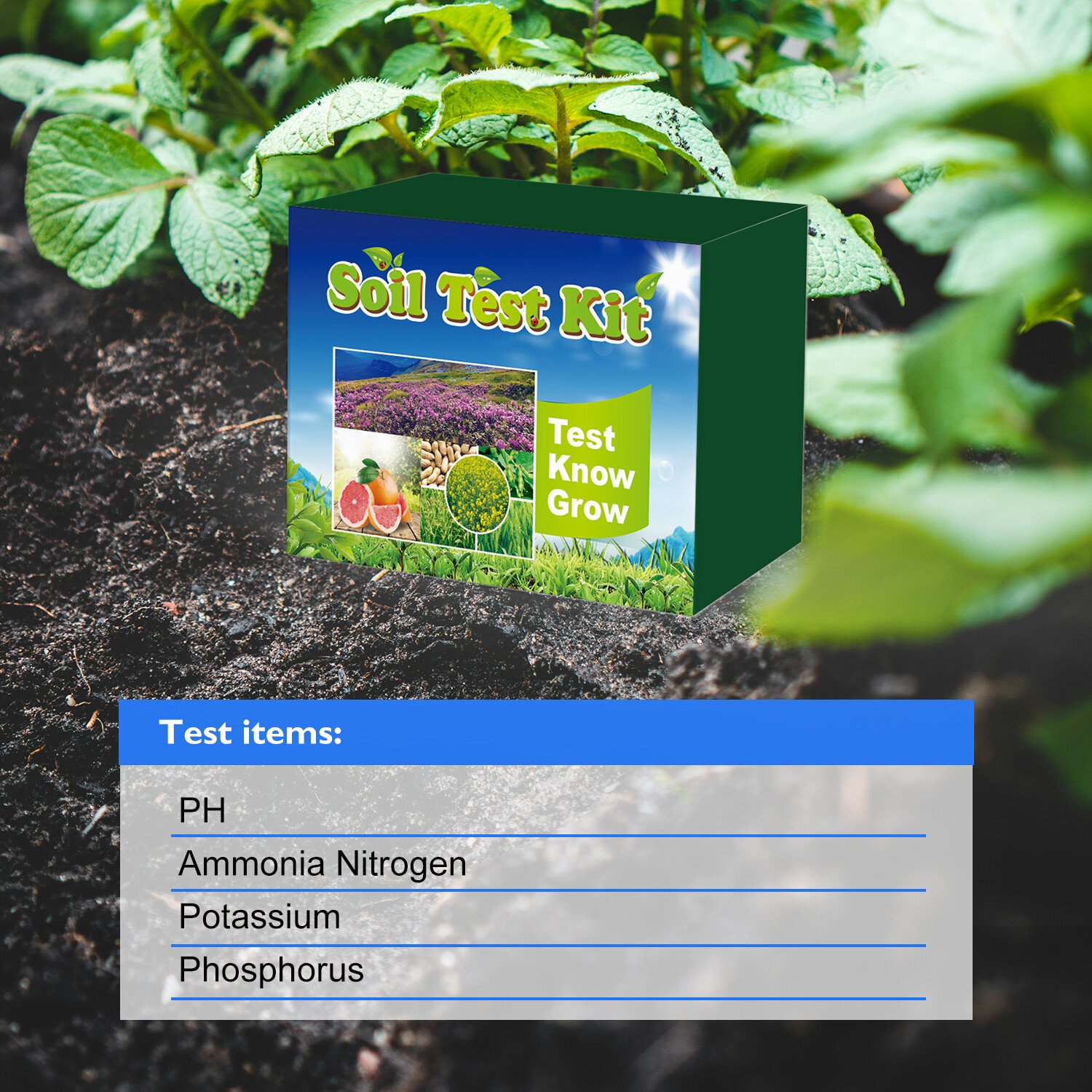 Soil Test Kit, Grow The Best Lawn & Garden, Complete & Accurate Nutrient and pH Analysis