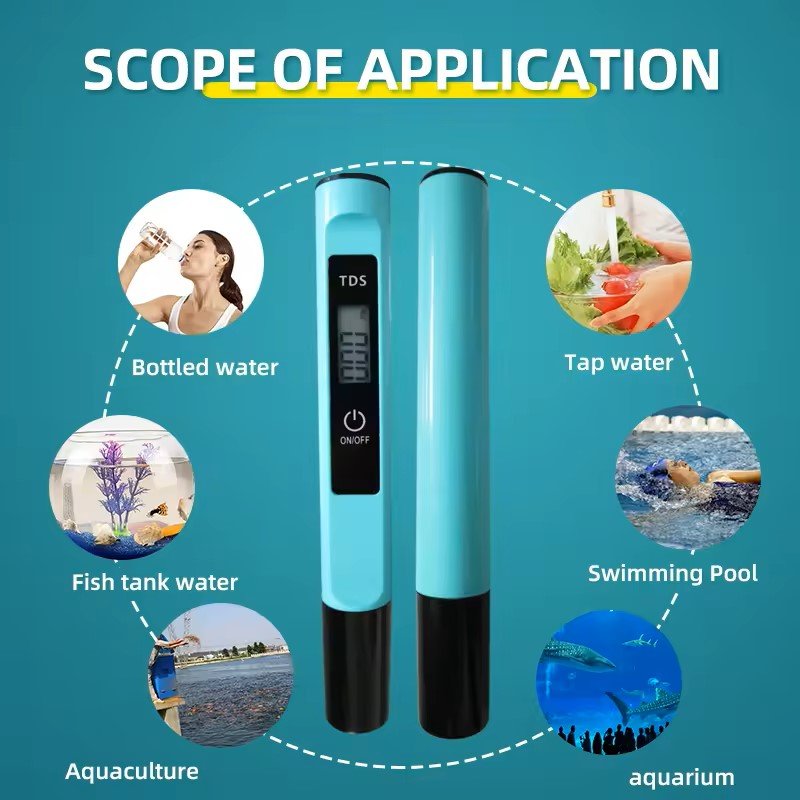 High Sensitivity Probe One Key Detection TDS Water Quality Tester For Pool