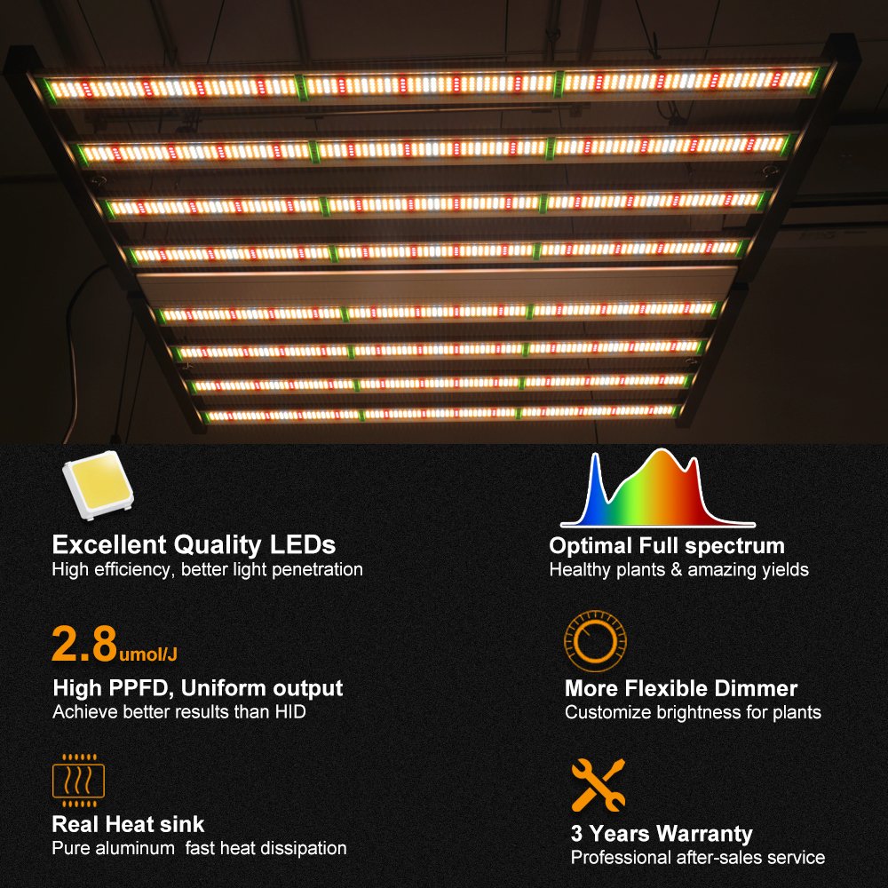 New Generation 1000 watt Full Spectrum Led Grow Light samsung lm301h lm301b grow led light 800w 640w 480w for plants cultivation