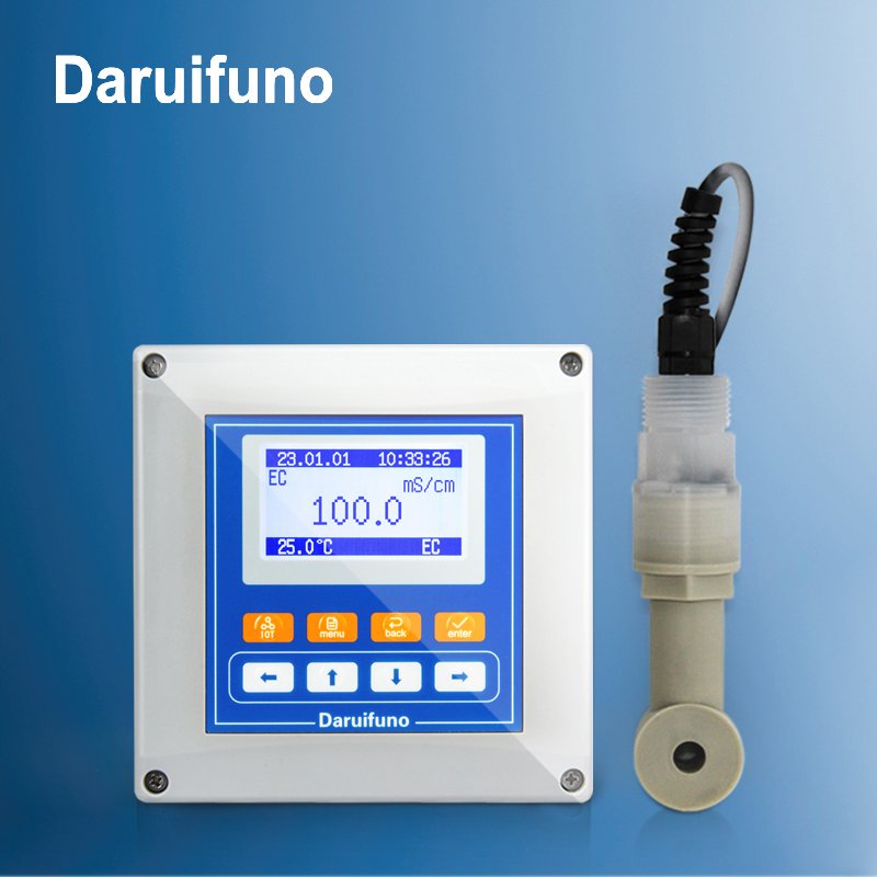 Strong Acid or Alkali Online Inductive Conductivity Sensor Probe with Temperature Sensor