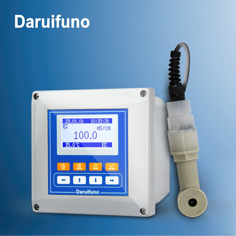 Strong Acid or Alkali Online Inductive Conductivity Sensor Probe with Temperature Sensor