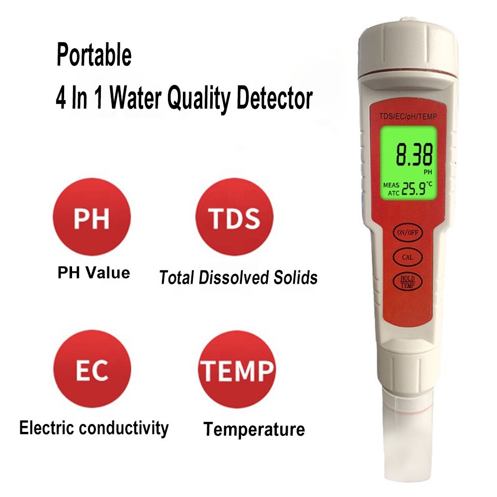 4 in 1 Water ph Meter to test TDS EC TEMP