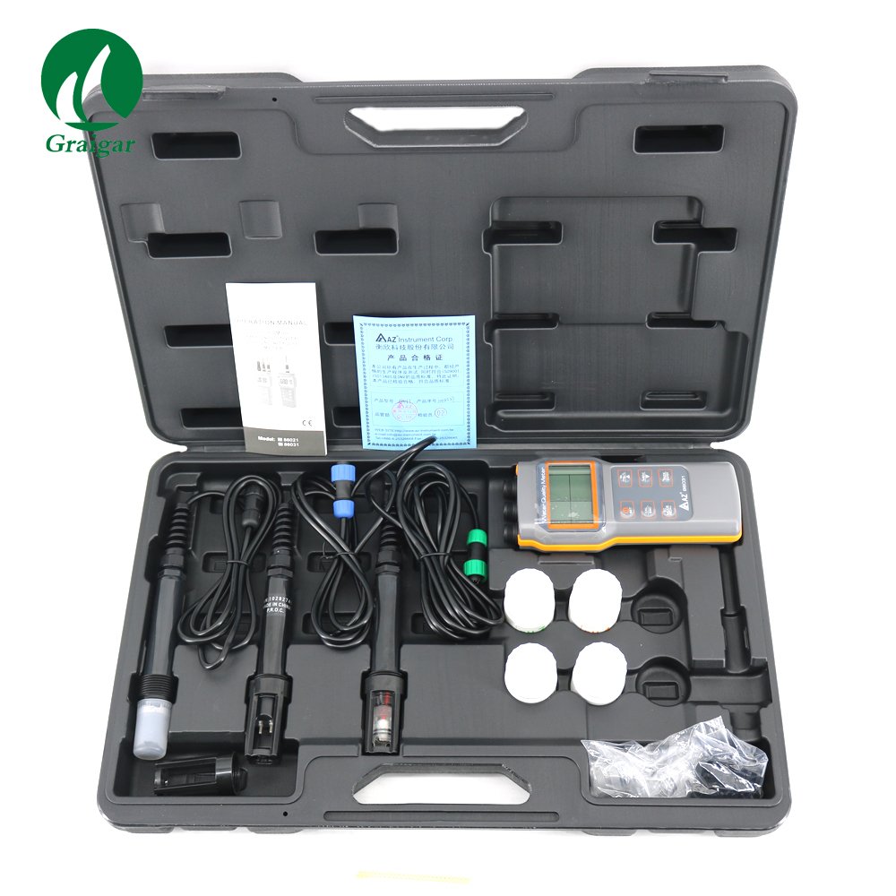 Portable AZ86031 Water Quality Meter Dissolved Oxygen Tester PH Meter PH Conductivity Salinity Meter
