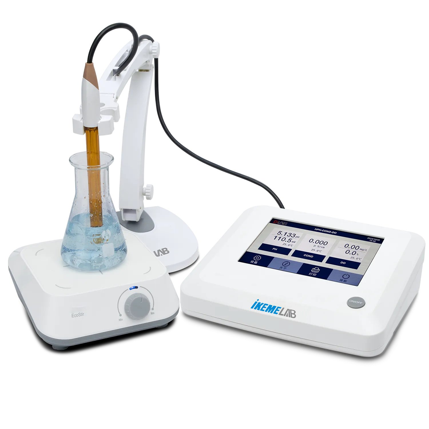 IKEME Water Test Instruments Ph Tester Water Milk Blood Cosmetics Multi Parameter Water Quality Analyzer Benchtop Ph Meters