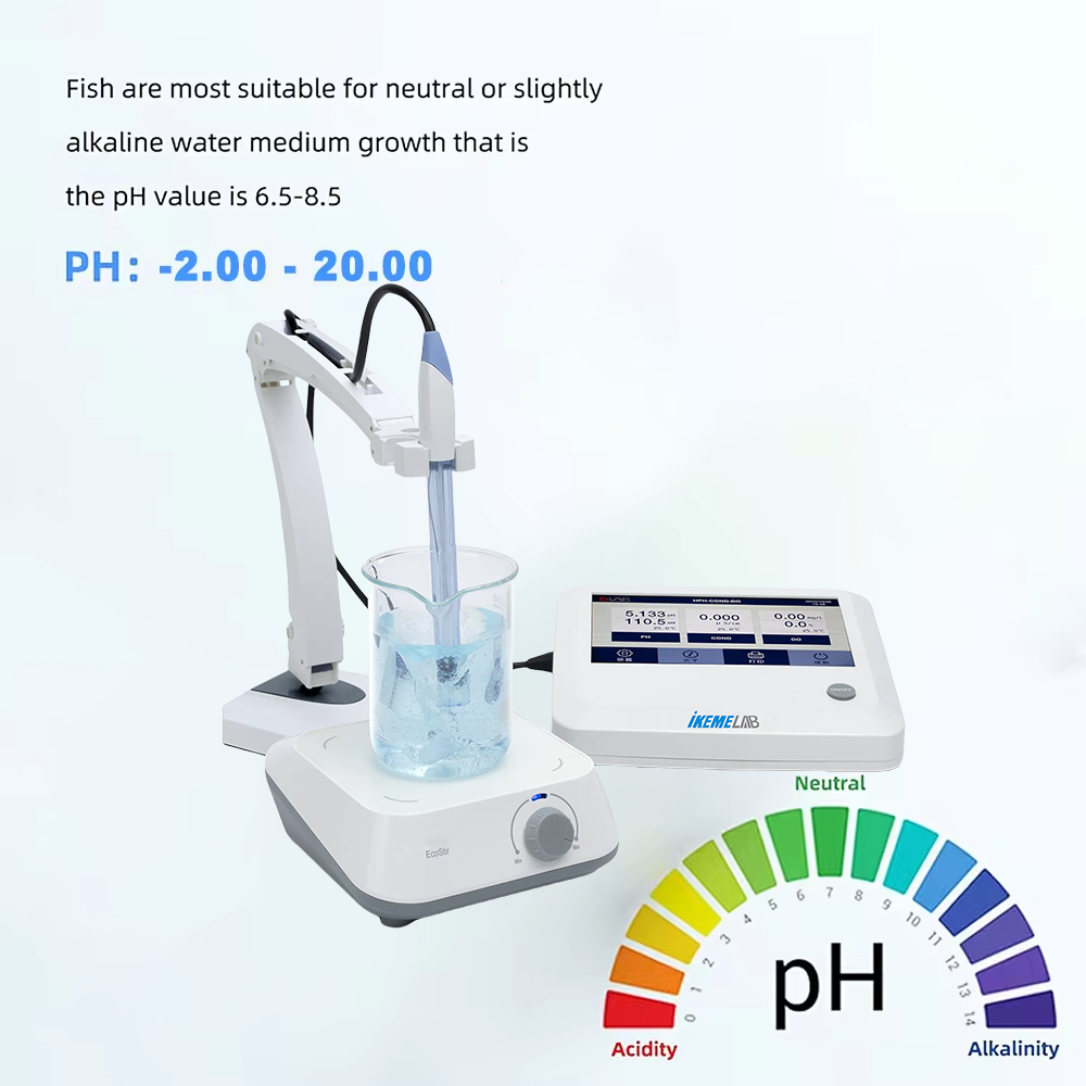 IKEME Water Test Instruments Ph Tester Water Milk Blood Cosmetics Multi Parameter Water Quality Analyzer Benchtop Ph Meters