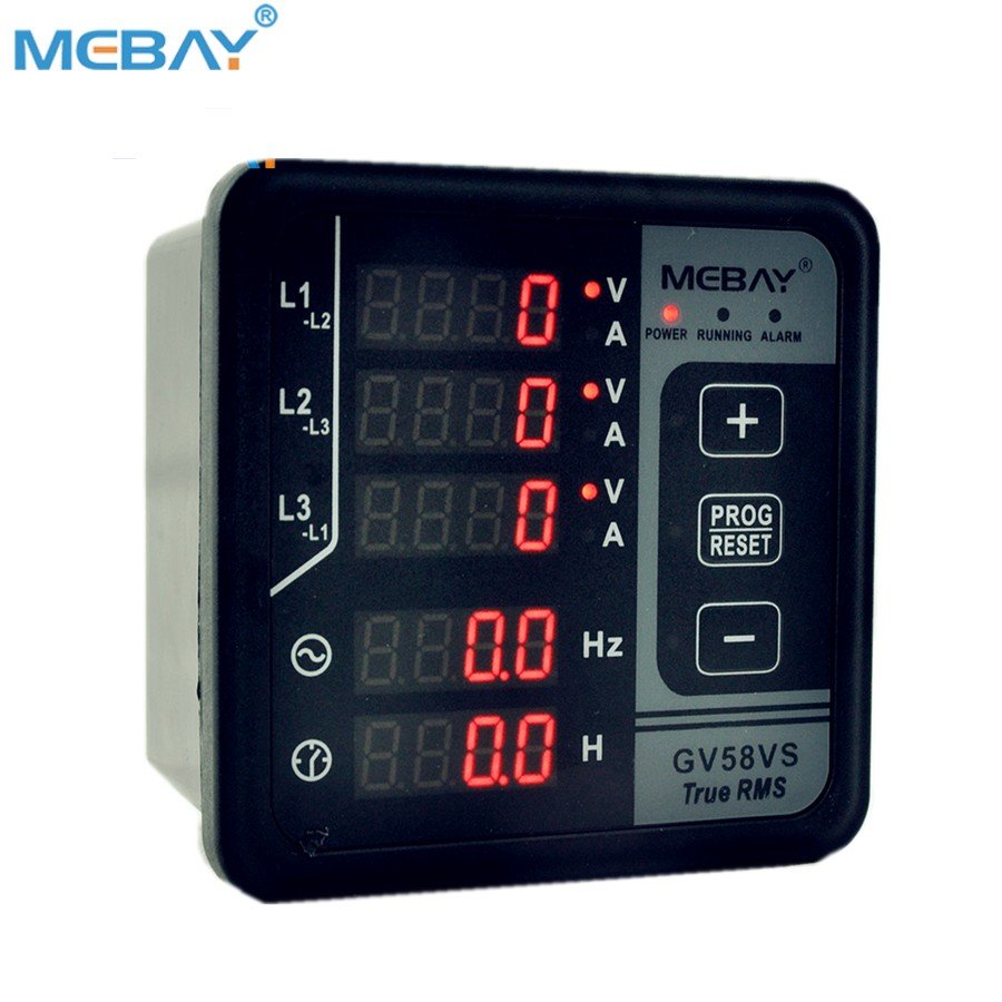 Mebay GV58VS AC Three Phase Voltage Current Watt Energy Electric Digital Power Meter