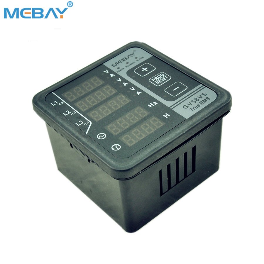 Mebay GV58VS AC Three Phase Voltage Current Watt Energy Electric Digital Power Meter