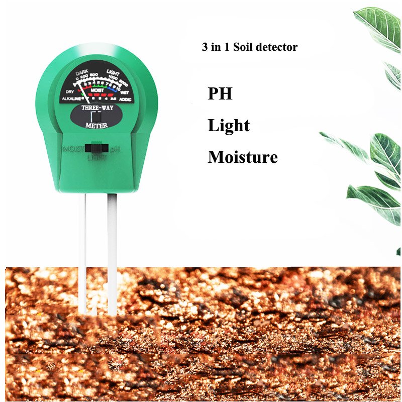 3 in 1 pH Meter Moisture Light Meter for Soil Tester gardening Soil analyzer
