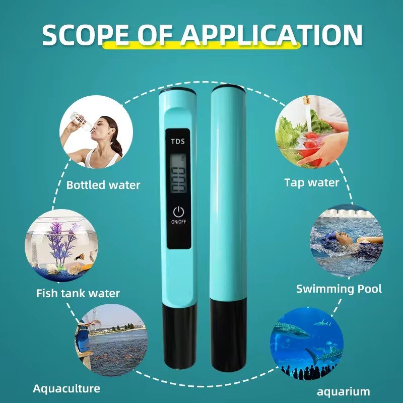 Handheld Portable 0-9999 Ppm Measurement Water Tester Digital TDS Meter PH Meters for Water Quality Analysis Purity Pen Tester