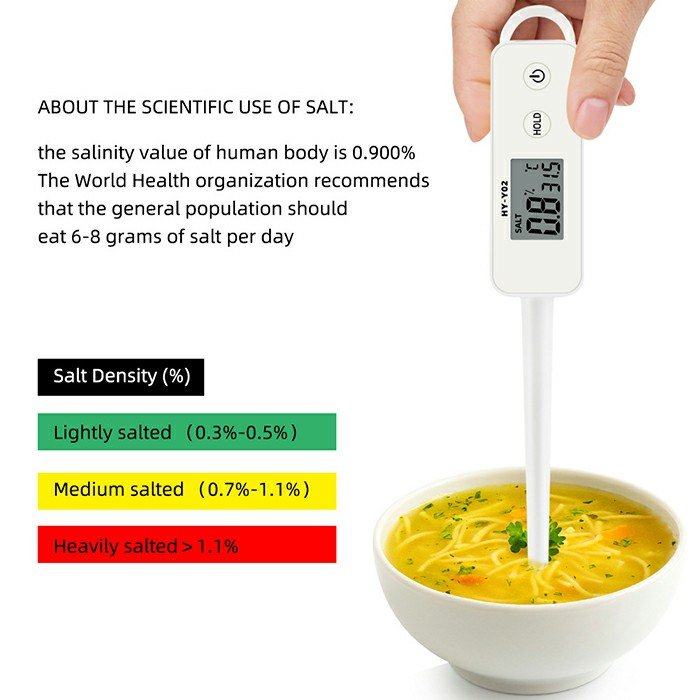 Precision Salinity meter food brine salinity kitchen soup cooked food mariculture digital display electronic salt measurement
