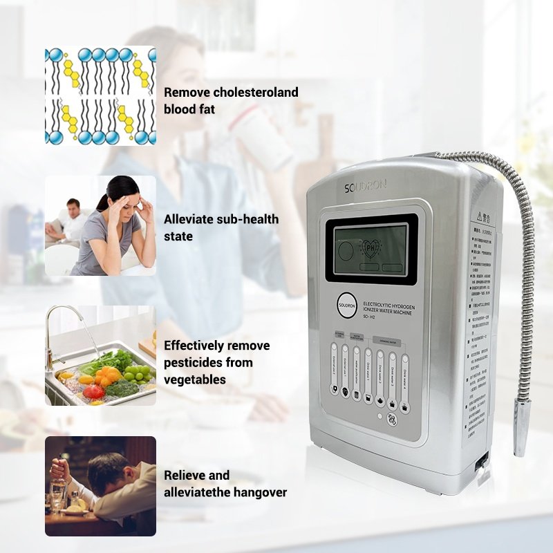 SOUDRON Balanced pH Alkaline Kangen Water Ionizer Purifier Hydrogen Generator Electrolysis Machine For Health Care