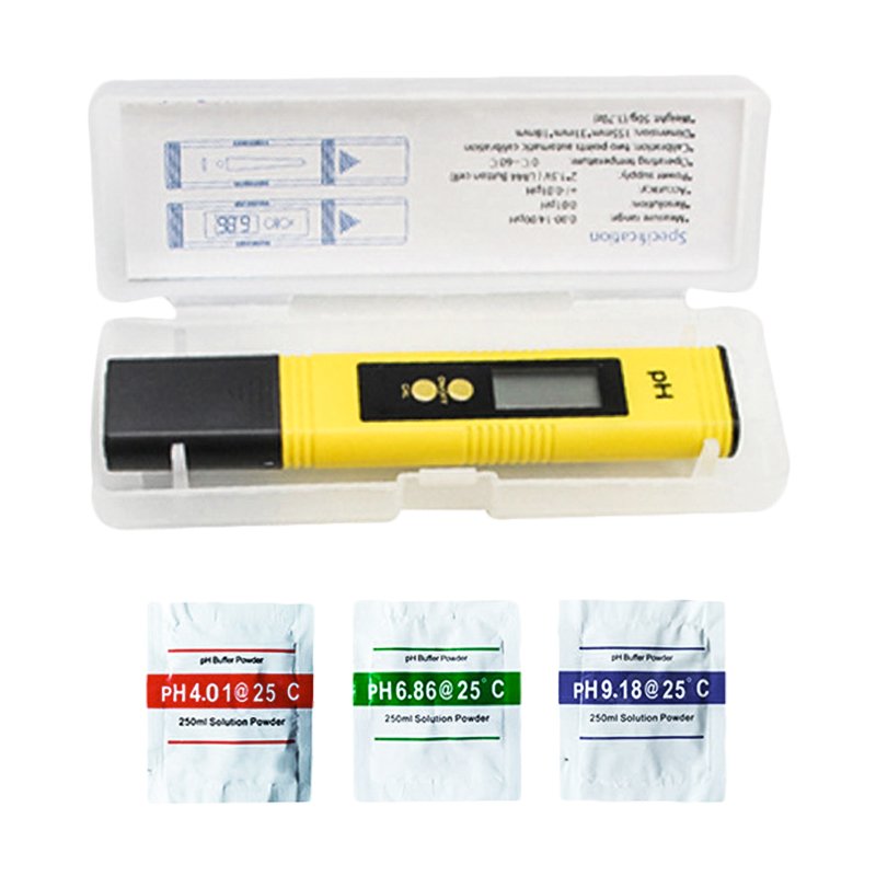 New Selling Digital Ph Meter Automatic Calibration Water Quality Test Ph-02 Yellow, blue, orange and black