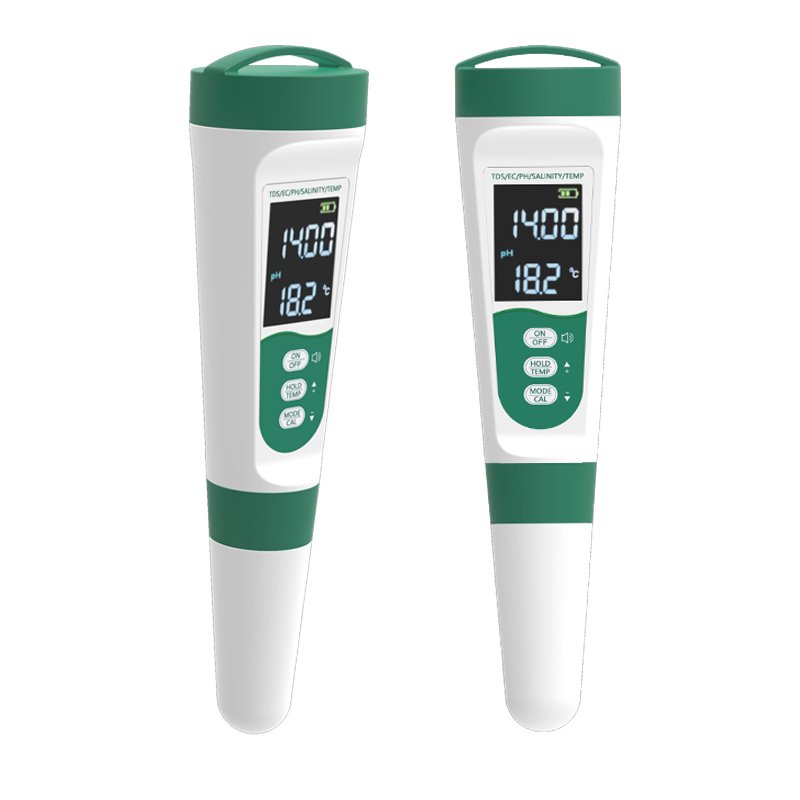 New product 5 in 1 type PH TDS EC SALINITY Temperature water meter tester with speech function for aquarium