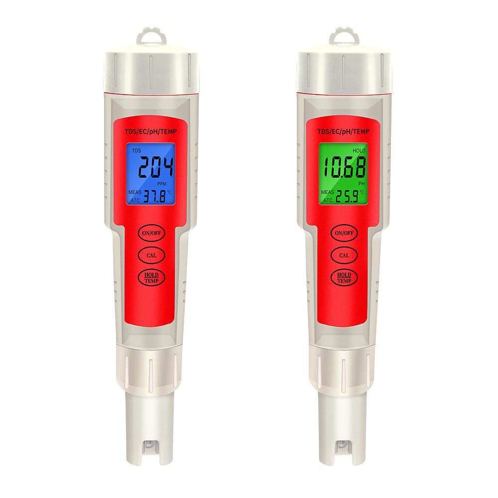 Portable Lcd Display Pen Type Digital Water Quality Monitor 4 In 1 Ec Tds Temp Ph Meter With Backlight For Drinking Water