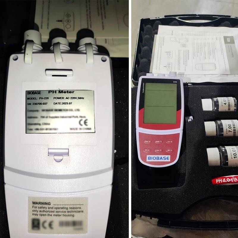 BIOBASE China PH Meter -2.00 to 18.00 pH water quality testing equipment Portable PH Meter Tester for lab