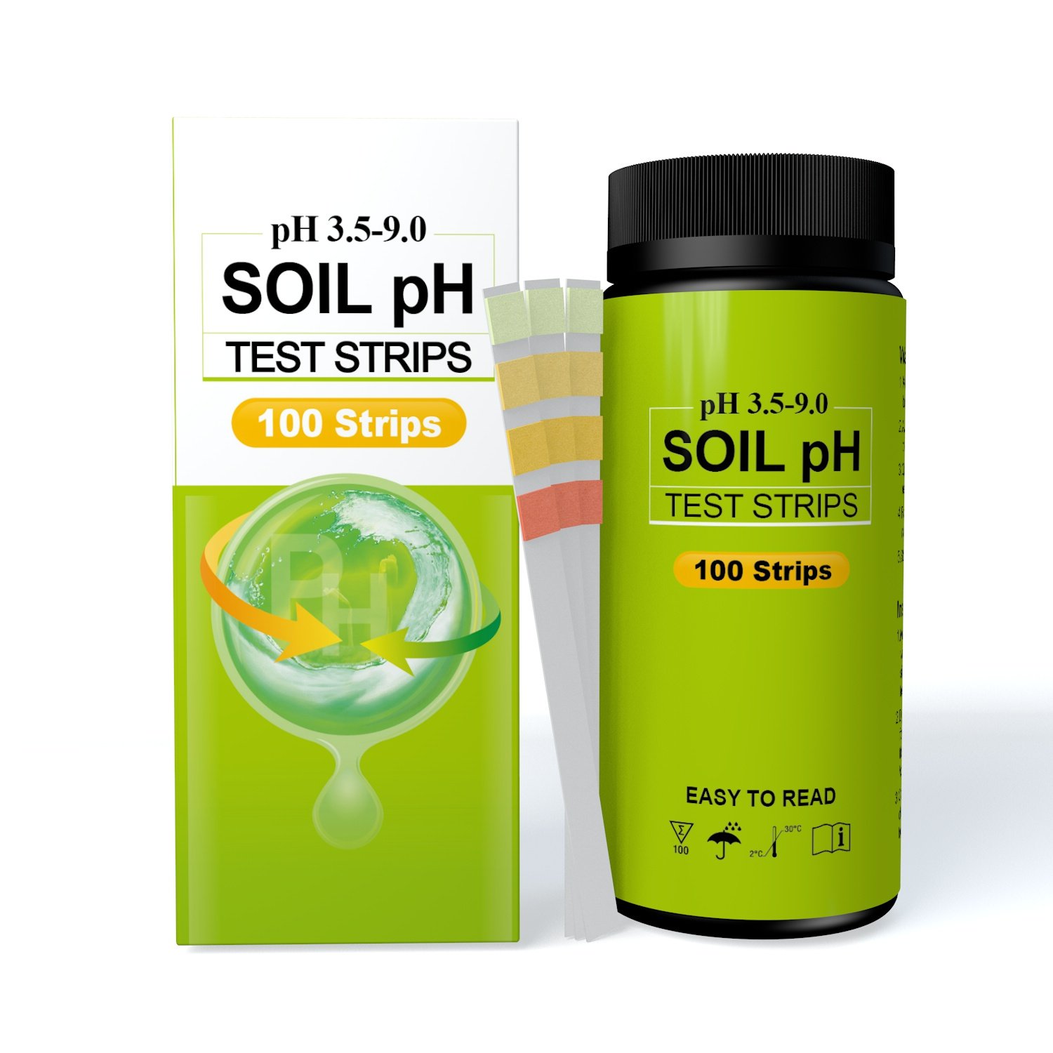 Factory Direct pH Test Kit for Garden Soil & Swimming Pools Easy Use Rapid Test with Nitrate Nitrogen Seal pH Meters 3.5-9.0