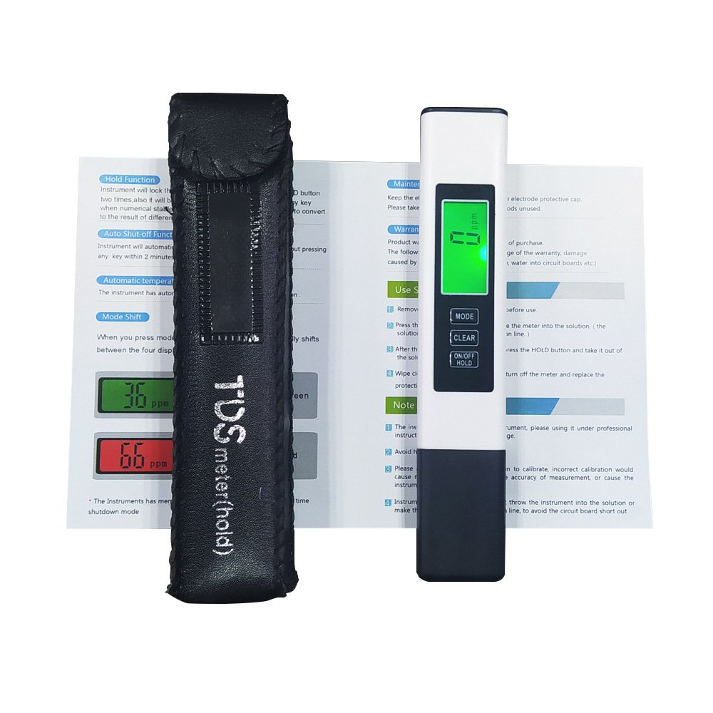 TDS PH Meter for Drinking Water. Handheld high precision 0-9999 PPM Accurate EC Temperature TDS pH meter for drinking water