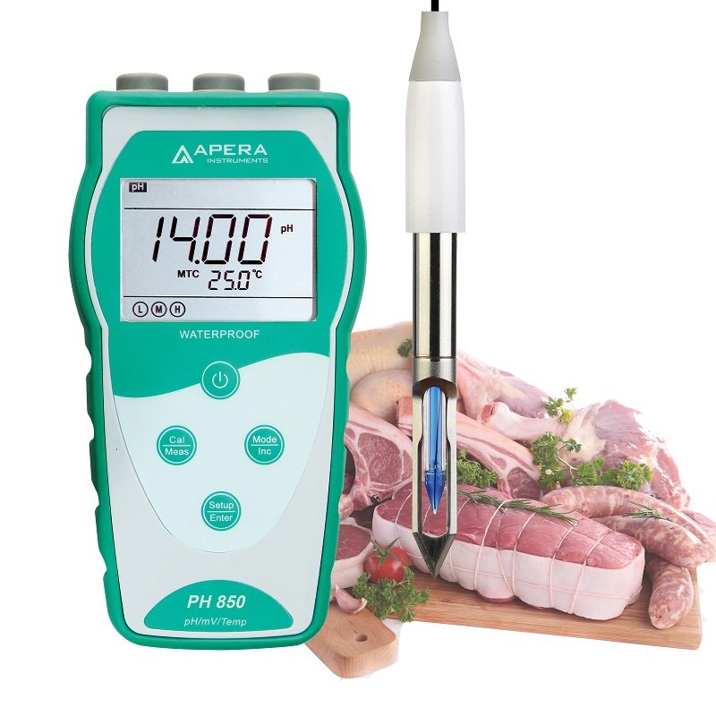 PH850-BS Portable pH Meter for meat pH (Direct Measurement), Equipped with LabSen763 Electrode
