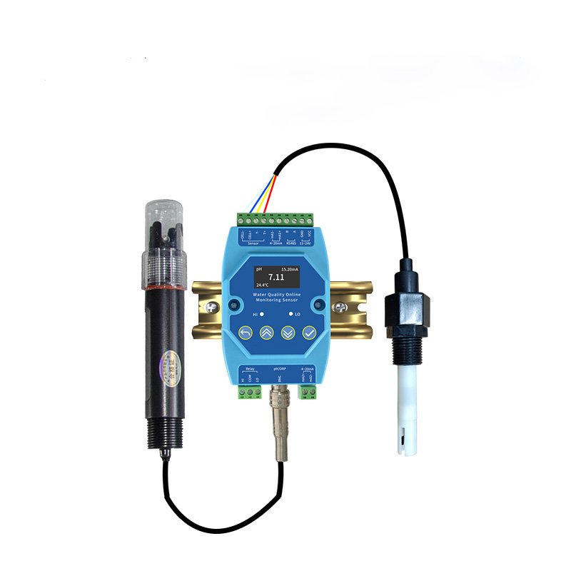 BGT RS485 4-20mA 0-5V 2 in 1 IoT Water Quality Monitoring Tester Water Analyzer EC PH Probe Sensor for Agriculture