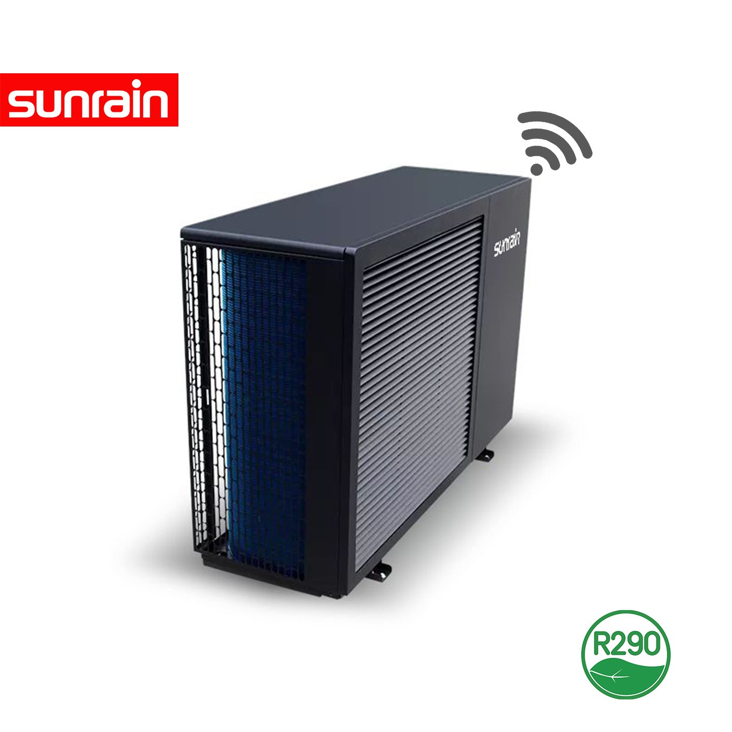 Sunrain R290 Heat Pump A+++ Full DC Inverter EVI WIFI Heating Cooling & DHW Monoblock for 100-400 Square Meters House Heat Pump