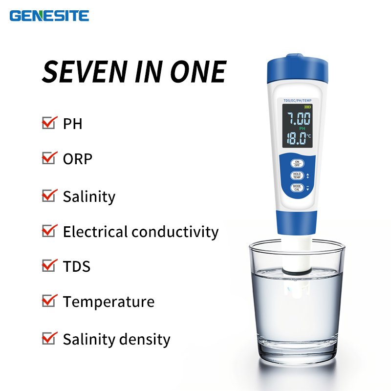 7 in 1 Water Quality Tester Drinking Water Quality Analyzer Ph Meter Water Quality Testing Pen