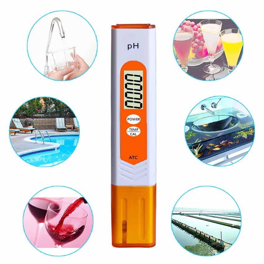 Portable High Accuracy pH Meter Digital pH Temperature Test Water Quality Tester PH Meter