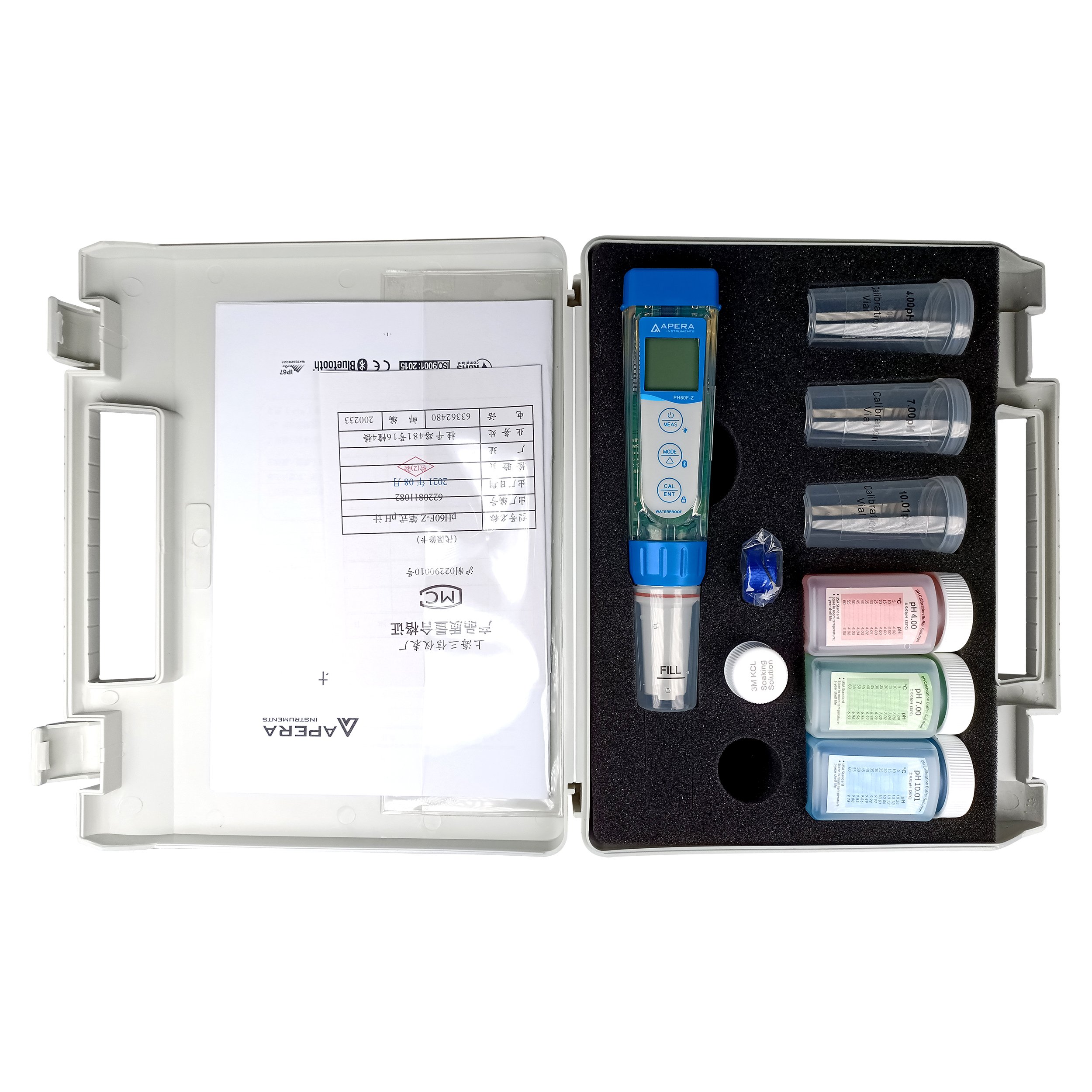 PH60F-Z Smart Digital Portable Fabric Skin Paper Blue tooth pH meter