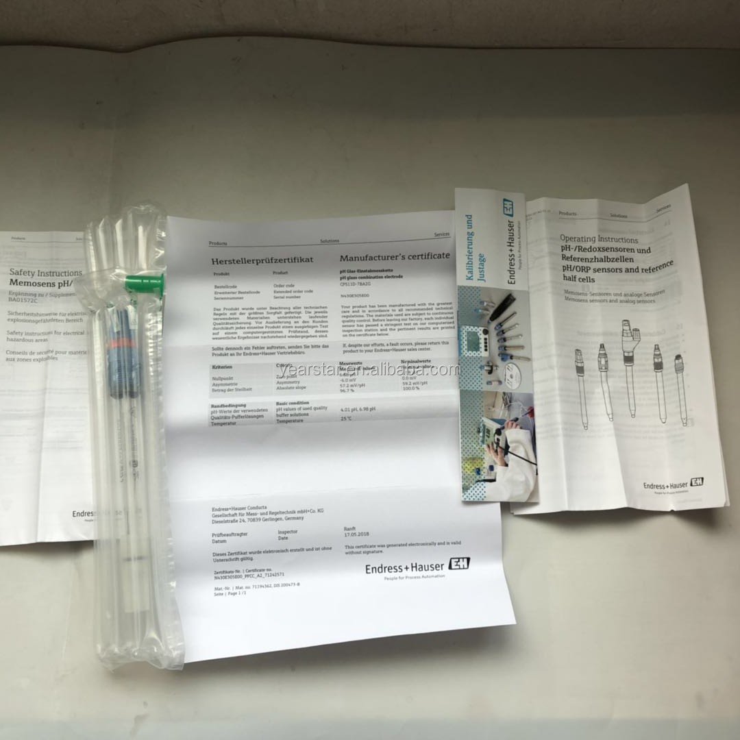 Low price Endress Hauser Digital pH sensor Orbisint CPS11D-7BA21 CPS11D-7BT21 Memosens glass electrode pH meter