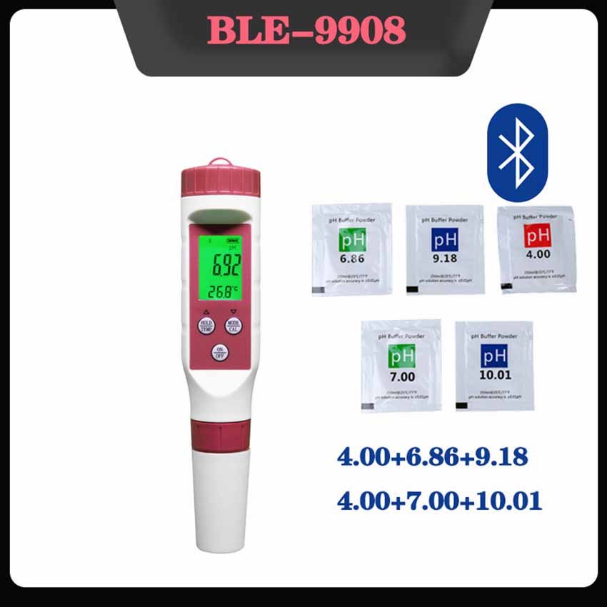 7-in-1 Bluetooth water quality tester APP controls ORPTDS salinity ph meter to detect laboratory aquariums