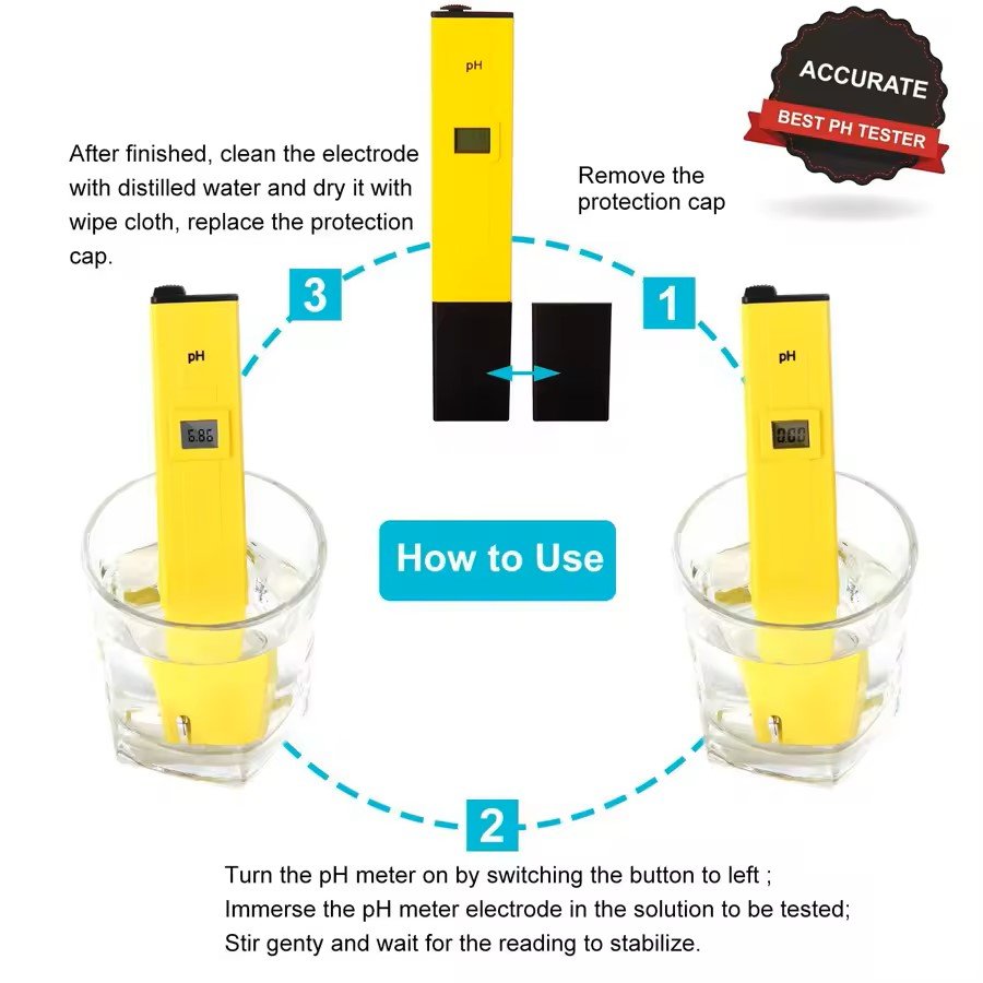 Pocket Pen Type Digital pH Tester pH Measurement Meter For Aquariums