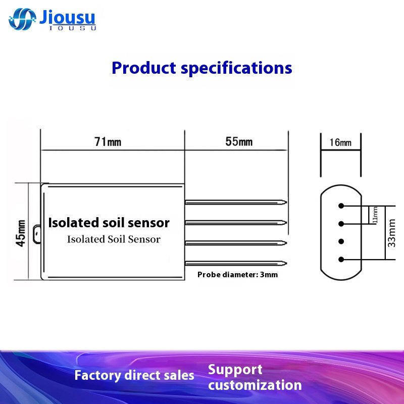 Industrial EC Soil Detector Temperature Humidity Conductivity Sensor Nutrient Nitrogen Phosphorus Potassium Concentration Meters
