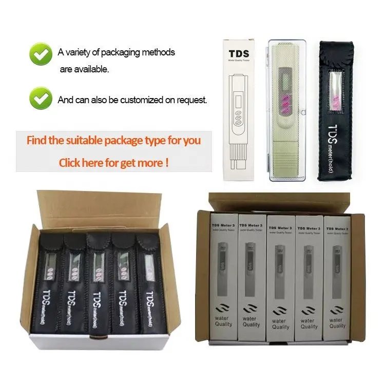 Digital TDS-3 Handheld TDS Meter With Carrying Case, 0 - 9990 ppm TDS Measurement Range