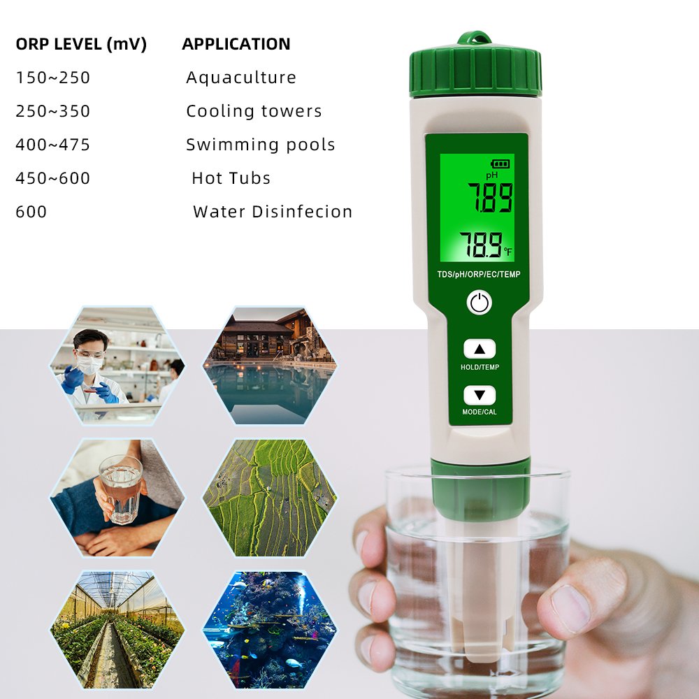 Exquisite new packaging Water Quality Tester 5 in 1 Digital TDS/EC/PH/Salinity/Temperature Meter Quick Accurate