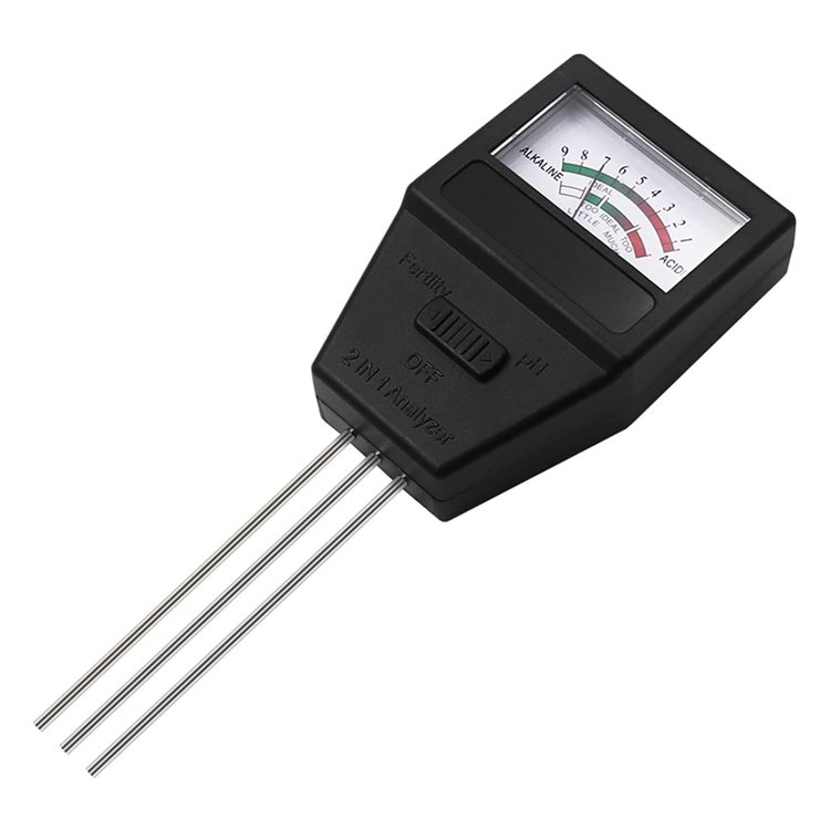 2 in 1 Professional Soil PH Meter Moisture Sensor PH Meter Soil ph fertility Tester with 3 Probes for Garden