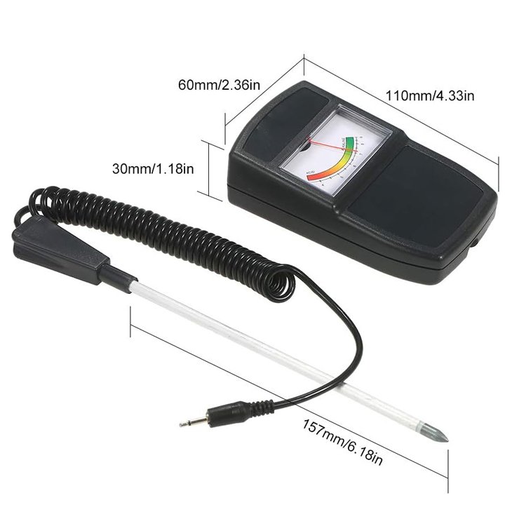 2 in 1 Professional Soil PH Meter Moisture Sensor PH Meter Soil ph fertility Tester with 3 Probes for Garden