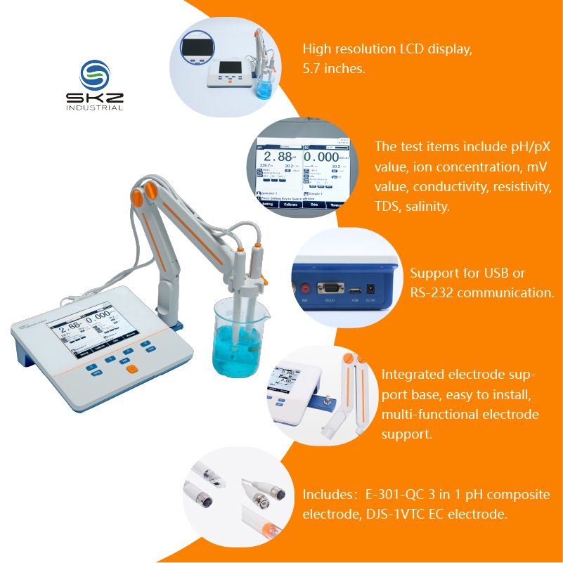 M300F-A High precision 7 in 1 PH/TDS/EC/Temp/Sal/Res/DO Cosmetic water quality tester conductivity PH meter Digital