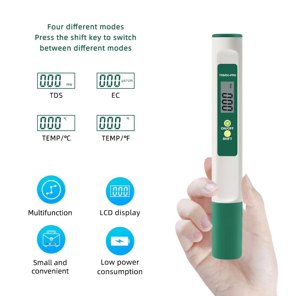 Temp TDS EC Meter 0-999 ppm Digital Water Quality Purity Tester Temperature Measurement Pen For Swimming Pool Aquarium