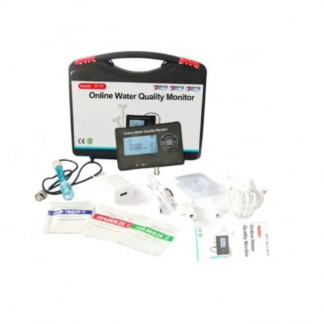 5-in-1 Online Water Quality Tester with PH, TDS, EC, RH, TEMP for Aquarium Multifunction Monitor