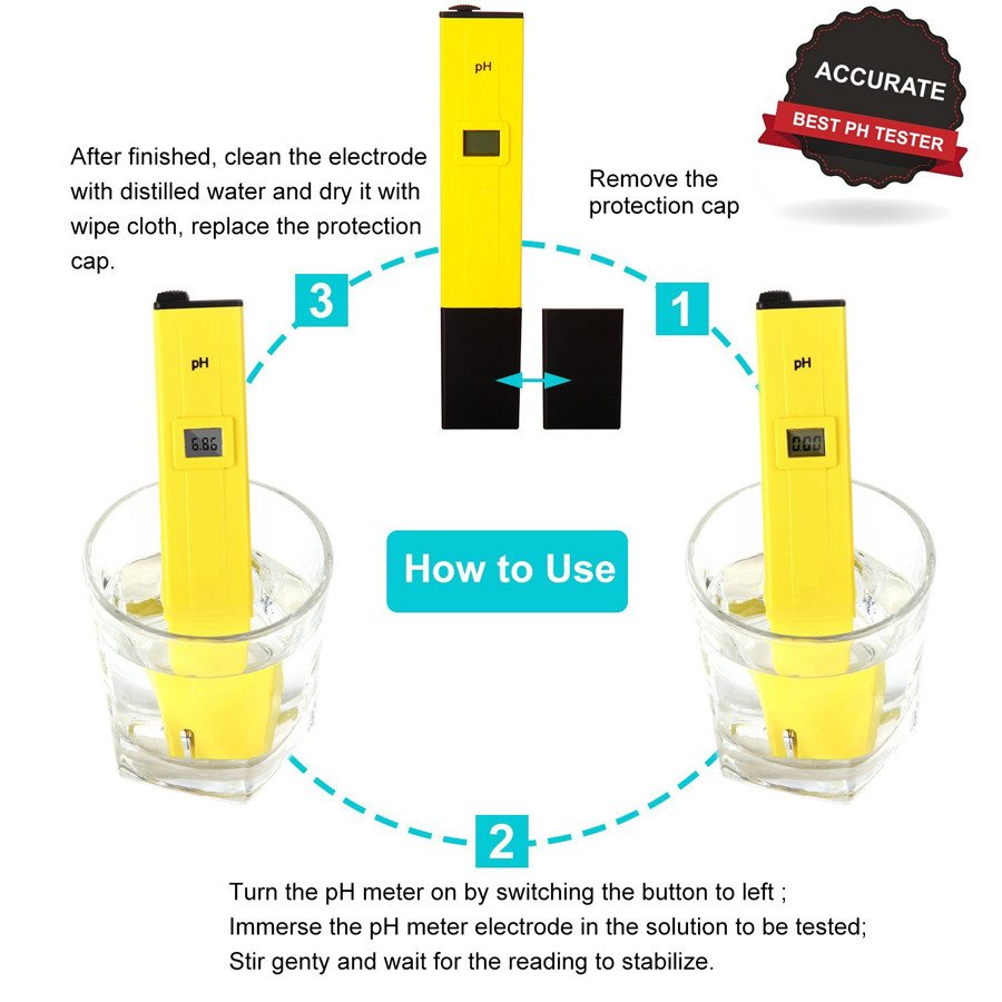 WANBANG High Precision Liquid Ph Tester Digital Meter electronic Pen Ph Meter for Fish Hatcheries