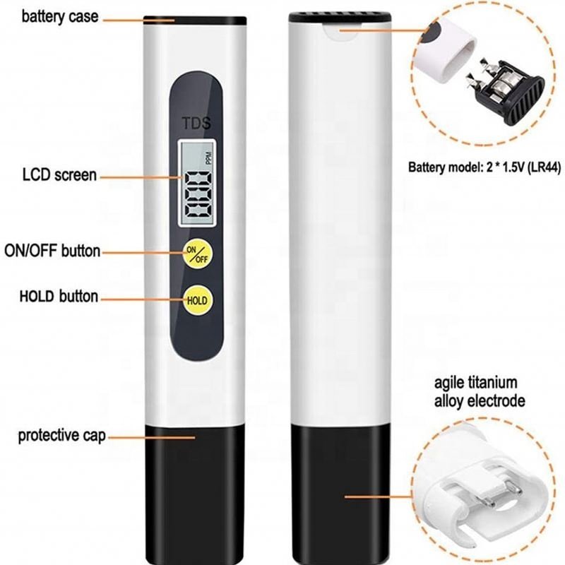 Portable Digital TDS Meter Digital Water Quality TDS Detection Pen for Water ppm Meter