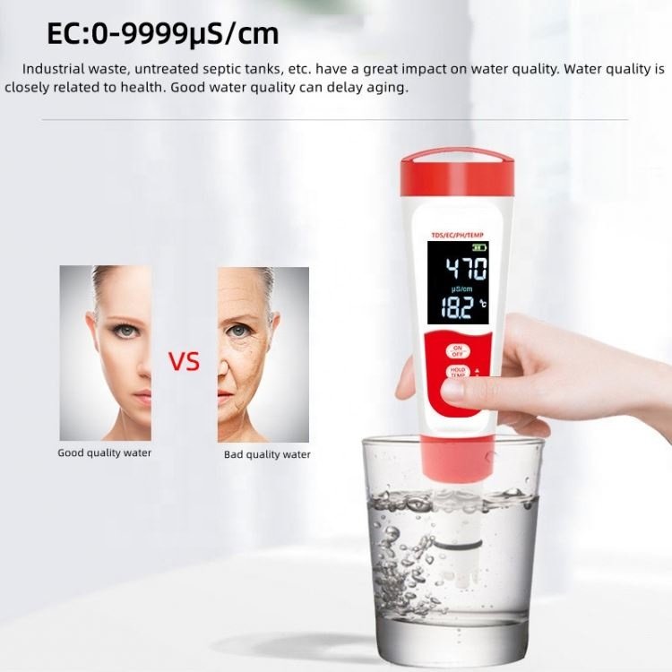 Multi functional 4-in-1 TDS water quality Detection pen, High-precision Household Water Purifier Detector