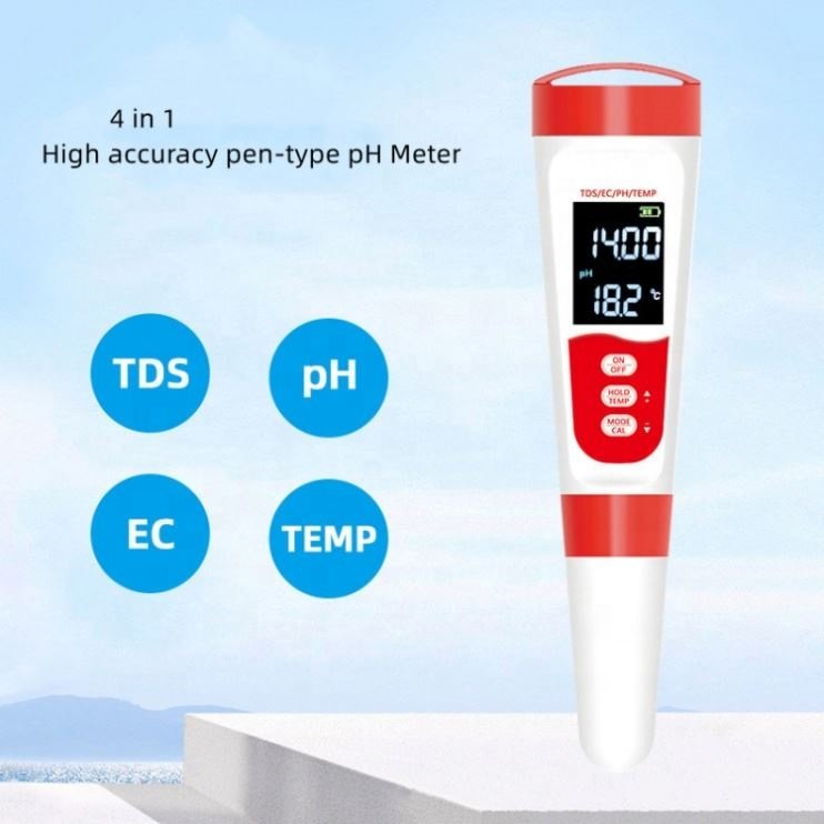 Multi functional 4-in-1 TDS water quality Detection pen, High-precision Household Water Purifier Detector