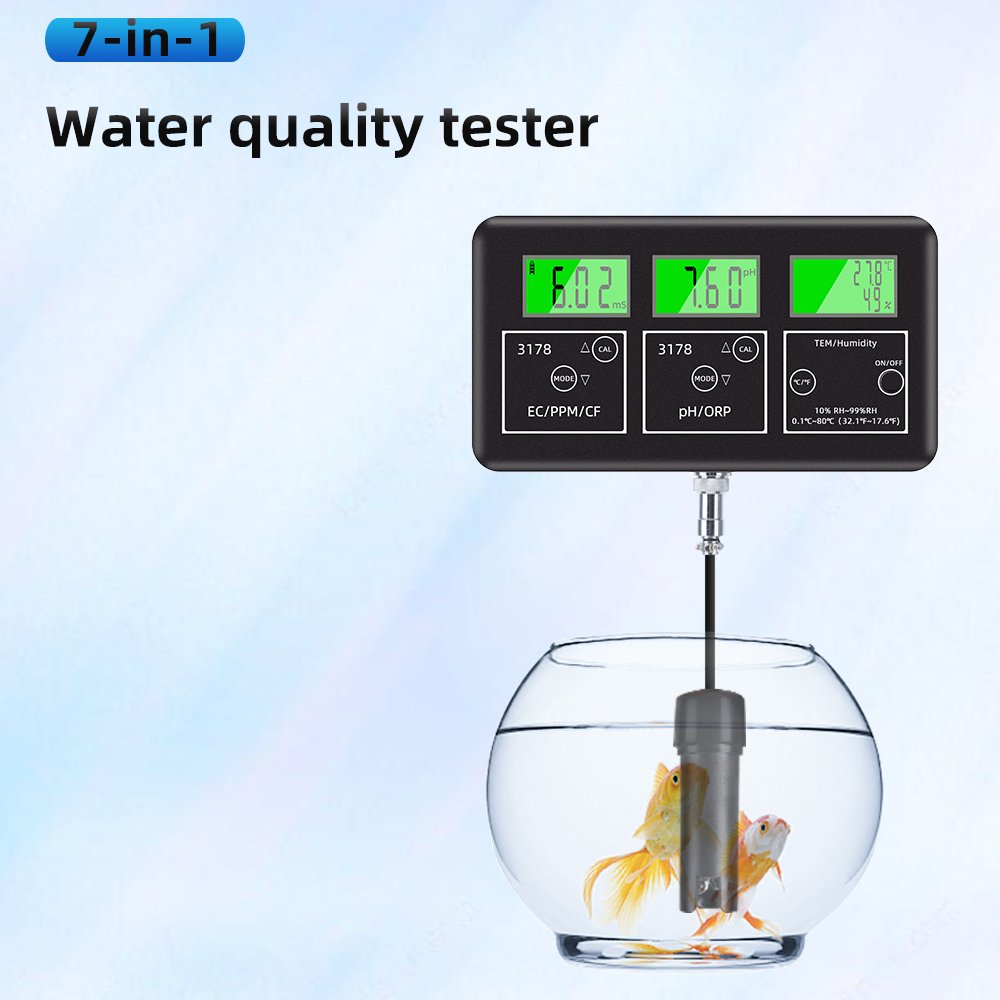 Factory Wholesale Price 7 In 1 Ph Meter Online Conductivity Meter Controller For Fish Farming