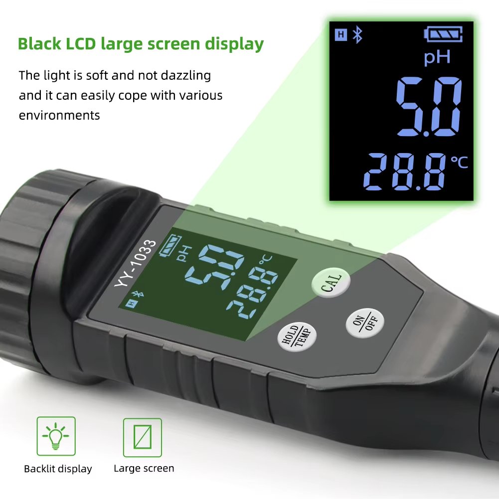 Bluetooth Metal Head High Precision Electrode Soil Temperature Tester PH Meter For Hydroponics Garden